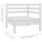 vidaXL Patio Furniture Set 6 Piece Garden Sectional Sofa Set Solid Wood Pine