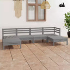 vidaXL Patio Furniture Set 6 Piece Garden Sectional Sofa Set Solid Wood Pine
