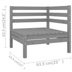 vidaXL Patio Furniture Set 6 Piece Garden Sectional Sofa Set Solid Wood Pine