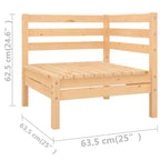 vidaXL Salon de jardin modulaire en bois de pin massif - Moyen