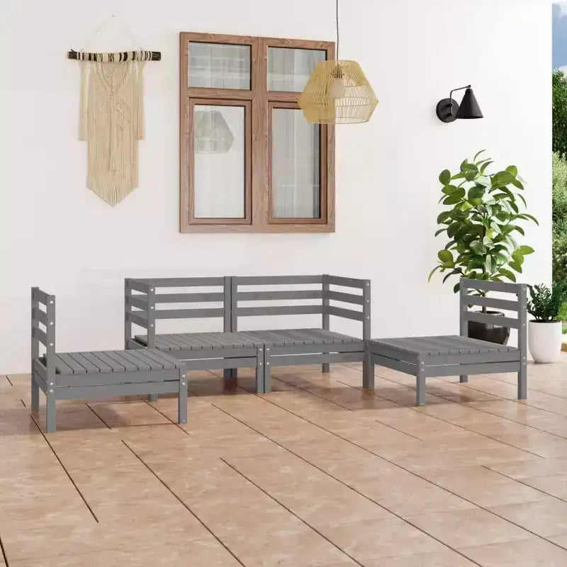 vidaXL Salon de jardin modulaire en bois de pin massif - Moyen