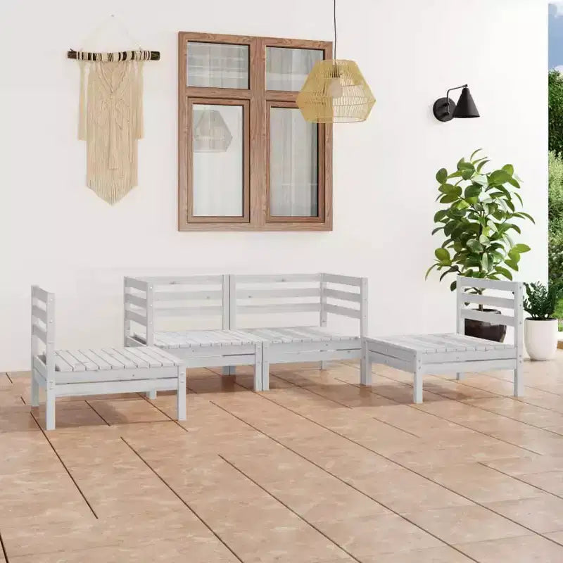 vidaXL Salon de jardin modulaire en bois de pin massif - Moyen