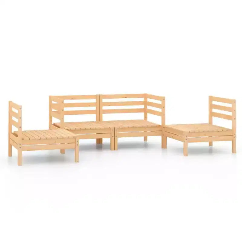 vidaXL Salon de jardin modulaire en bois de pin massif - Moyen