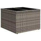 vidaXL Ensemble de canapés de jardin Noir, Bleu - Gris et bleu avec table
