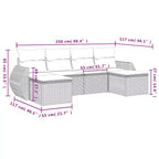 vidaXL Patio Sofa Set Black