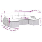 vidaXL Patio Sofa Set Black