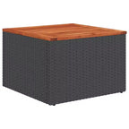 vidaXL Patio Sofa Set Black and Blue PE Rattan, Powder-Coated Steel Large