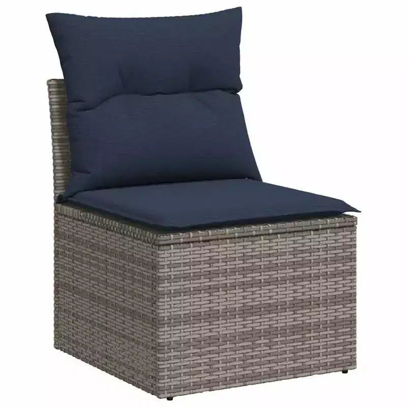 vidaXL Patio Sofa Set Black - Black Without Table