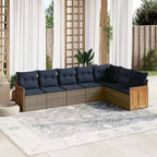 vidaXL Patio Sofa Set Black - Black Without Table