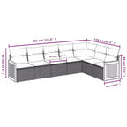 vidaXL Patio Sofa Set Black - Black Without Table