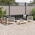 vidaXL Garden Sofa Set Natural Wood Solid Pine wood Large Modular