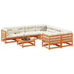 vidaXL 9 Piece Patio Sofa Set Solid Wood Pine