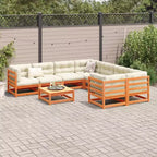 vidaXL 9 Piece Patio Sofa Set Solid Wood Pine