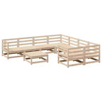 vidaXL 9 Piece Patio Sofa Set Solid Wood Pine