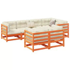 vidaXL Garden Sofa Set Natural Pine Solid Pine Wood Large