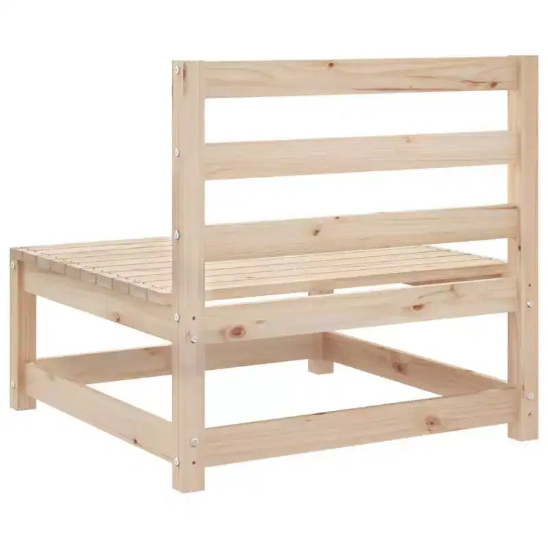 vidaXL Garden Sofa Set Natural Pine Solid Pine Wood Large