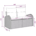 vidaXL Garden Sofa Set 6 pcs Brown Poly rattan