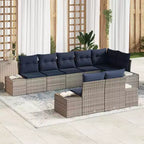 vidaXL Salon de jardin avec coussins 8 pcs Résine tressée