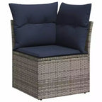 vidaXL Garden Sofa Set with Cushion 8 pcs Brown Poly rattan