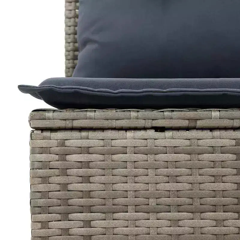 vidaXL Garden Sofa Set with Cushion 7 pcs Brown Poly rattan