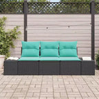 vidaXL Garden Sofa Set 3 pcs Brown Poly rattan