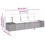 vidaXL Garden Sofa Set 3 pcs Brown Poly rattan