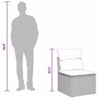 vidaXL Salon de jardin 7 pcs en résine tressée marron - Marron