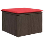 vidaXL Garden Sofa Set 7 pcs Brown Poly rattan - Brown Without Table