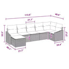 vidaXL Garden Sofa Set 7 pcs Brown Poly rattan - Brown Without Table