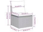 vidaXL Garden Sofa Set 7 pcs Brown Poly rattan