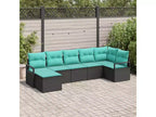 vidaXL Garden Sofa Set 7 pcs Brown Poly rattan