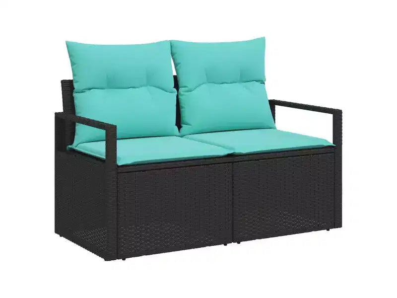 vidaXL Garden Sofa Set 7 pcs Brown Poly rattan