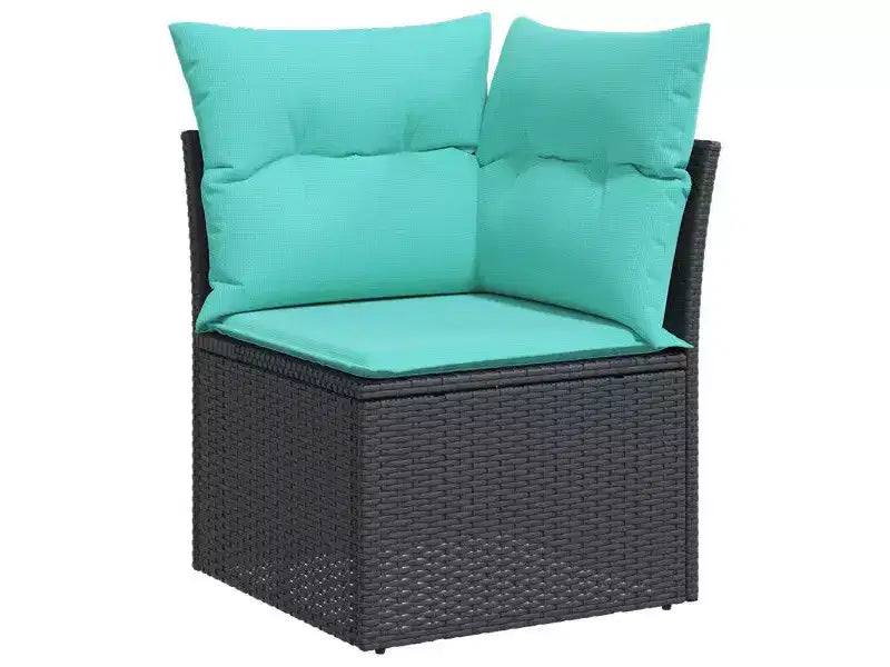 vidaXL Garden Sofa Set 7 pcs Brown Poly rattan
