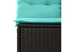 vidaXL Garden Sofa Set 7 pcs Brown Poly rattan