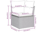 vidaXL Garden Sofa Set 5 pcs Brown Poly rattan