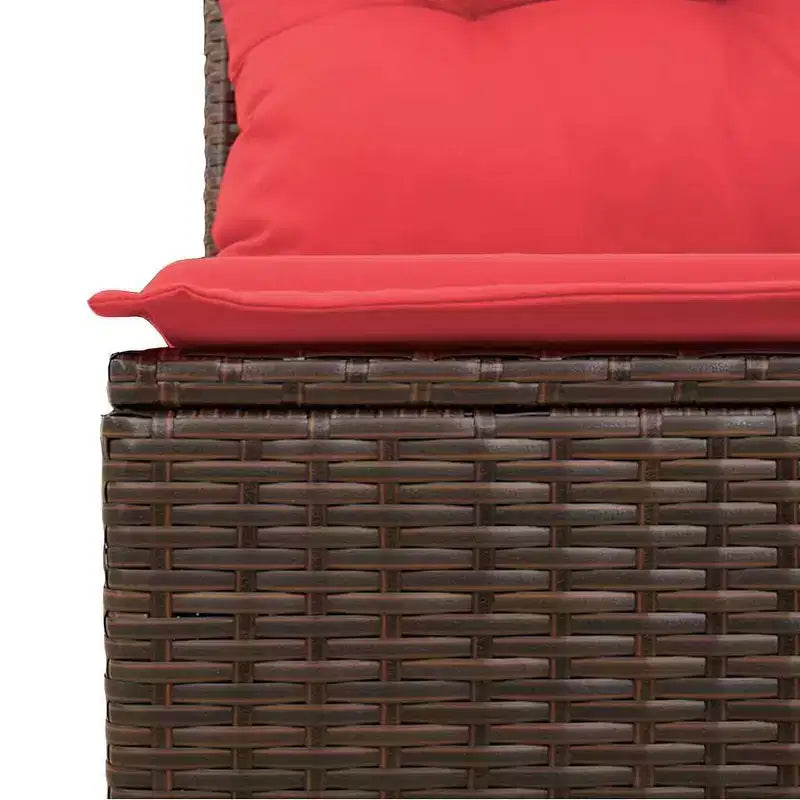 vidaXL Garden Sofa Set 5 pcs Brown Poly rattan