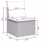 vidaXL Garden Sofa Set 5 pcs Brown Poly rattan