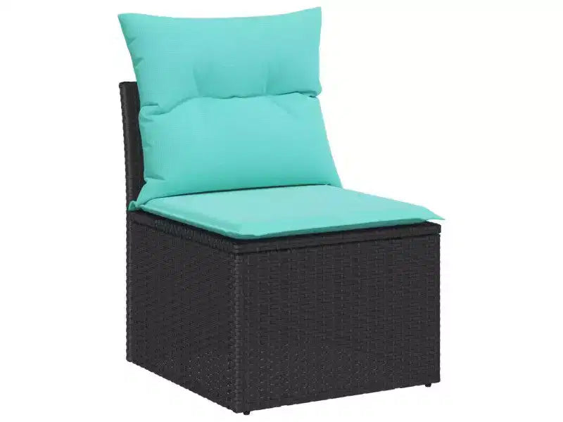 vidaXL Garden Sofa Set 5 pcs Brown Poly rattan