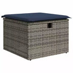 vidaXL Salon de jardin 6 pcs marron et rouge 234 x 124 x 85 cm