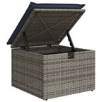 vidaXL Salon de jardin 4 pcs Marron et rouge 196 x 117 x 85 cm