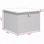 vidaXL Salon de jardin 4 pcs Marron et rouge 196 x 117 x 85 cm