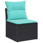 vidaXL Garden Sofa Set 5 pcs Brown and red 231 x 117 x 85 cm