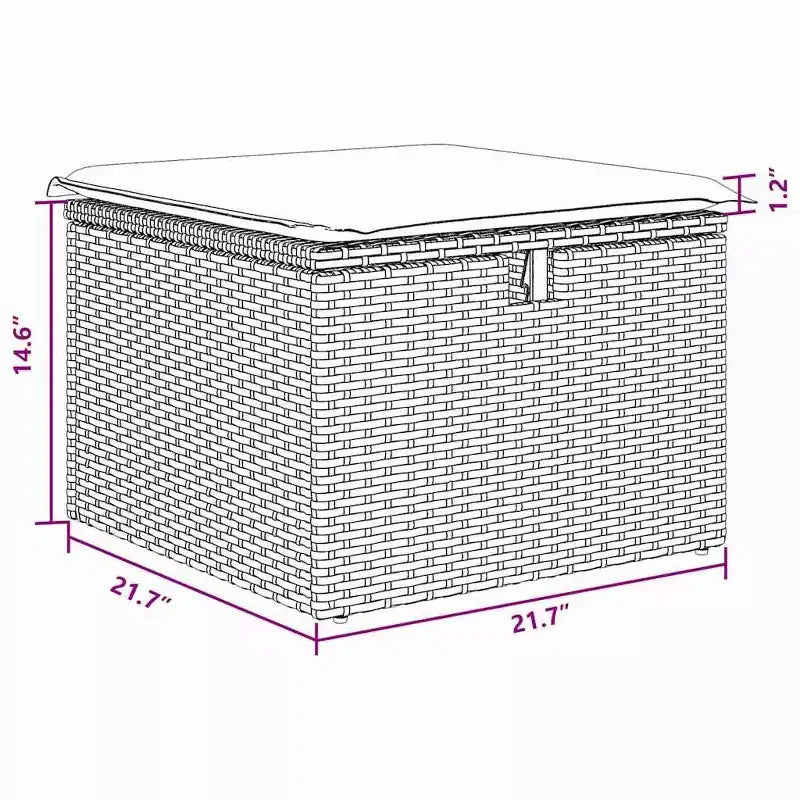 vidaXL Salon de jardin 4 pcs Marron et rouge 175 x 117 x 85 cm