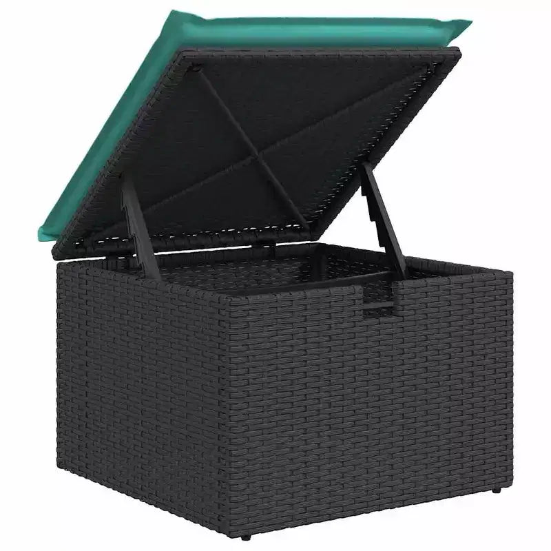 vidaXL Salon de jardin avec coussins 4 pcs Résine tressée marron - Rouge marron