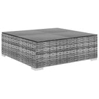 vidaXL Patio Furniture Set 4 Piece Patio Sectional Sofa with Table Poly Rattan - Gray
