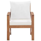 vidaXL Patio Furniture Set 4 Piece Bench Chair with Table Solid Acacia Wood