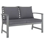 vidaXL Patio Furniture Set 4 Piece Bench Chair with Table Solid Acacia Wood