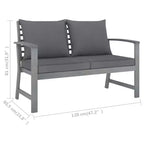 vidaXL Patio Furniture Set 4 Piece Bench Chair with Table Solid Acacia Wood