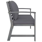 vidaXL Patio Furniture Set 4 Piece Bench Chair with Table Solid Acacia Wood