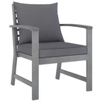 vidaXL Patio Furniture Set 4 Piece Bench Chair with Table Solid Acacia Wood